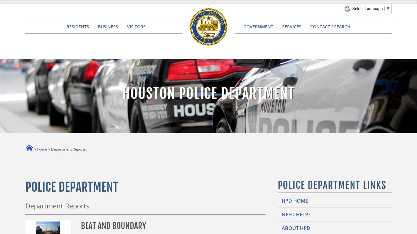 Department Reports - Houston